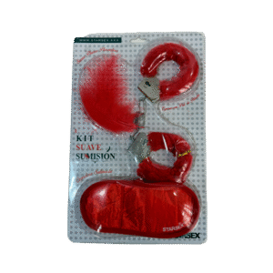 Kit suave sumisión esposas-cegadera-plumas