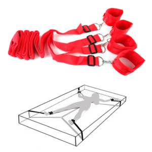 Set de amarras de cama rojo